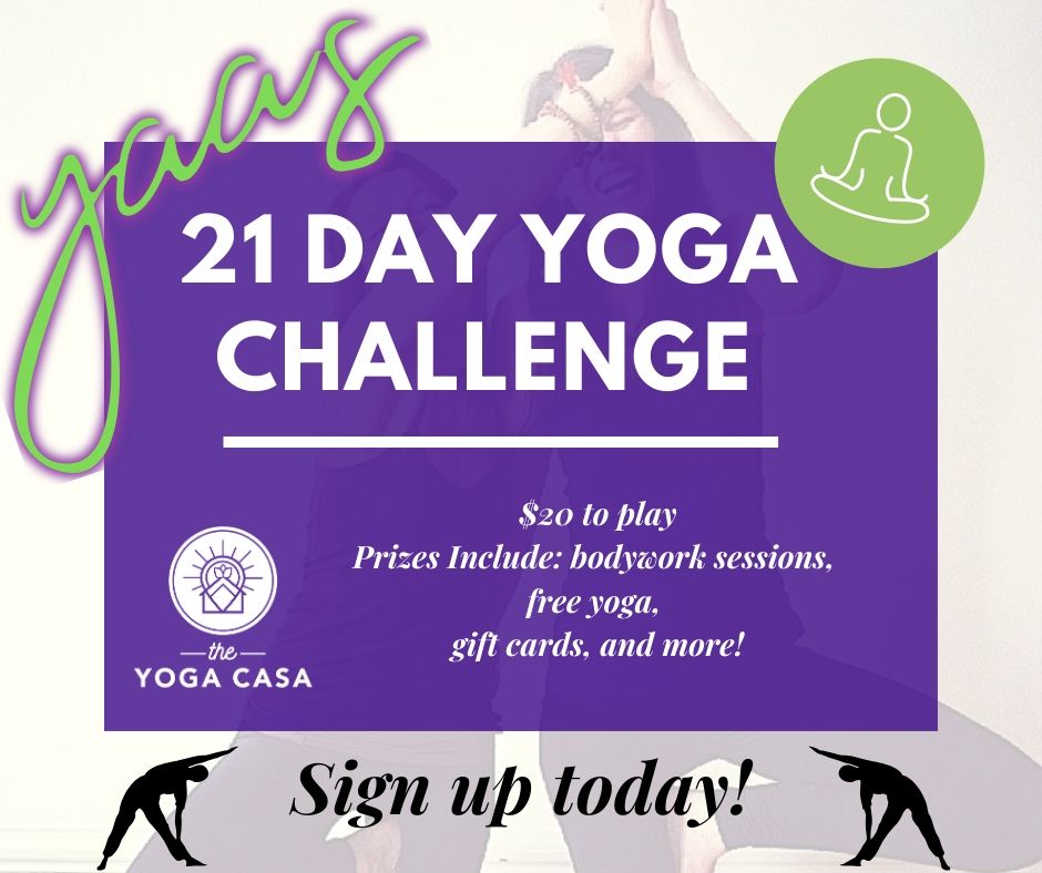 Superfit Hero Sponsored Event, 21 day yoga challenge at Yoga Casa