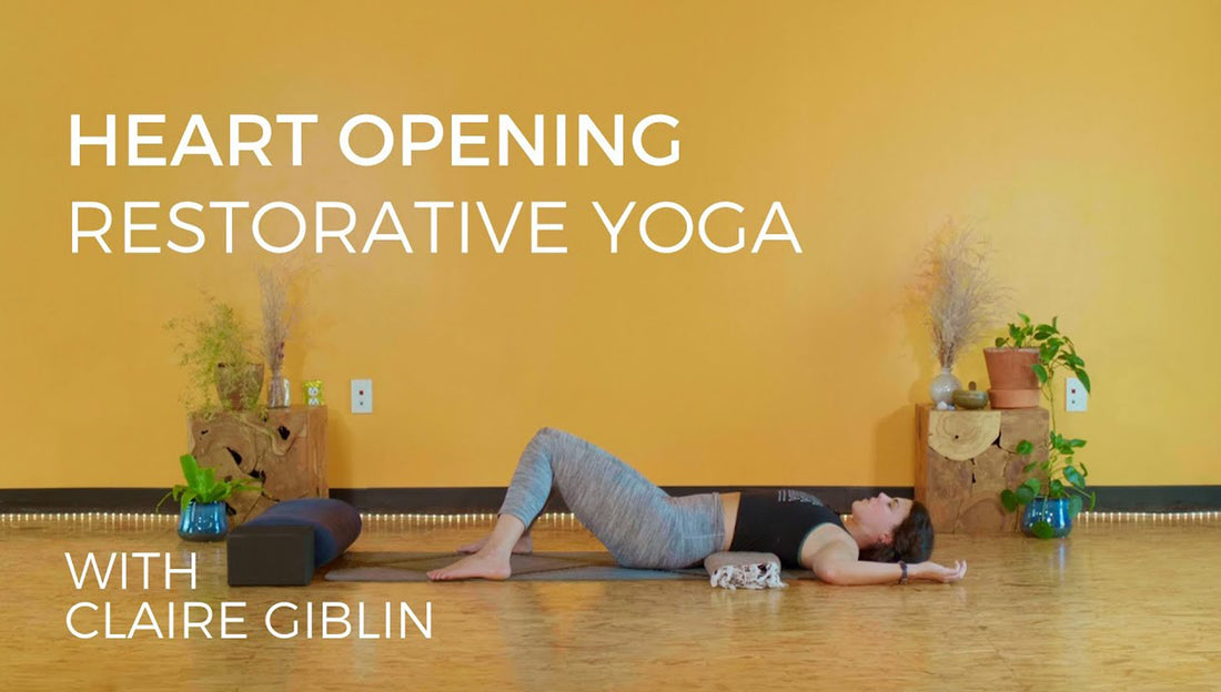 heart opening restorative yoga with Sangha Studio
